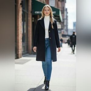 MICHAEL Michael Kors Classic Black Pea Coat